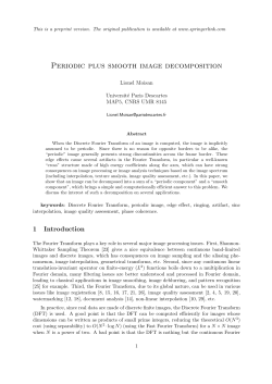 Periodic plus smooth image decomposition