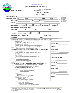 Subdivision and Partition Checklist