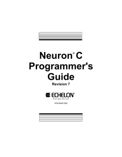 Neuron C Programmer`s Guide