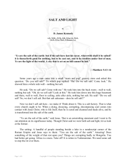 salt and light - D. James Kennedy