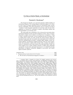 litigation isolationism