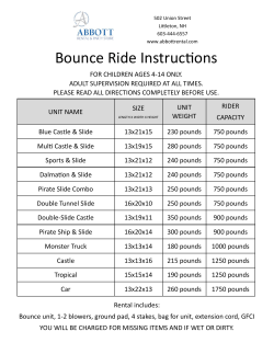 Bounce Ride Instructions