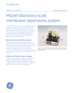 MidJet laboratory scale membrane separations system
