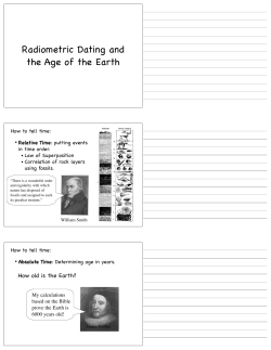 Radiometric Dating and the Age of the Earth