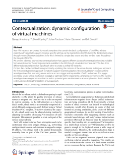Contextualization: dynamic configuration of virtual machines