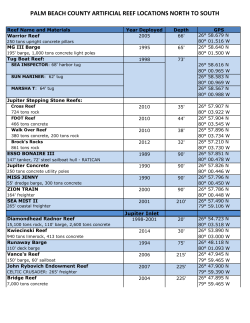 palm beach county artificial reef locations north to south