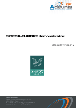 SIGFOX-EUROPE demonstrator