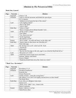 Allusions in ThePoisonwood Bible