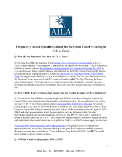 The U.S. Immigration Agenda 2016