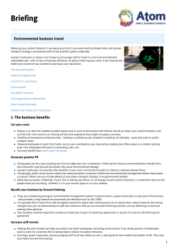 Environmental business travel