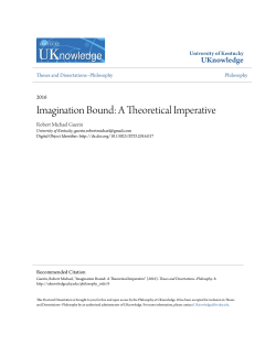 Imagination Bound: A Theoretical Imperative