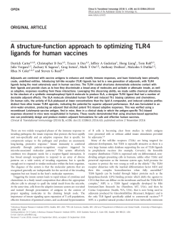 A structure-function approach to optimizing TLR4 ligands