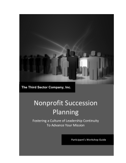 Nonprofit Succession Planning - Center for Nonprofit Management