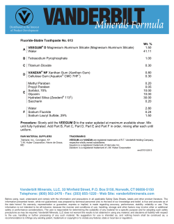 Formula - Fluoride-Stable Toothpaste No. 613