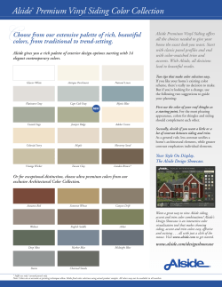 Alside&reg; Premium Vinyl Siding Color Collection