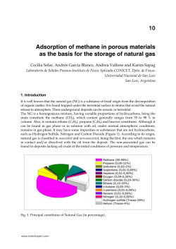 Adsorption of methane in porous materials as the