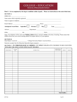 SECTION C - IN CHRONOLOGICAL ORDER, LIST ONLY