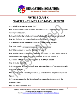 2 units and measurement - vaishali education point