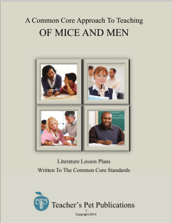 OF MICE AND MEN - Teacher`s Pet Publications