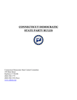 CONNECTICUT DEMOCRATIC STATE PARTY RULES
