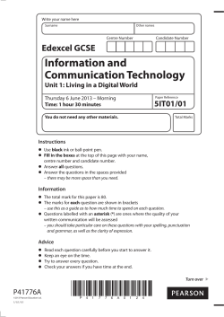 Question Paper - Calder High School