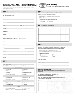 exchange and return form