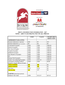NOTE: ADD 3% HANDLING FEE TO ALL PRICES