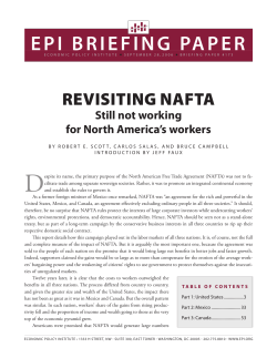 Revisiting NAFTA - Canadian Centre for Policy Alternatives