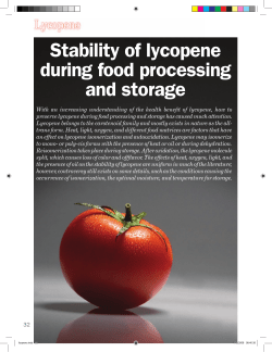 Stability of lycopene during food processing and storage