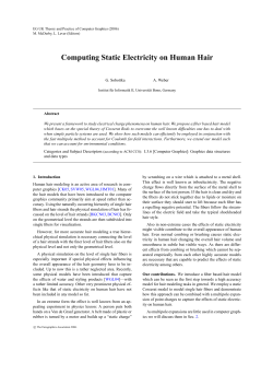 Computing Static Electricity on Human Hair