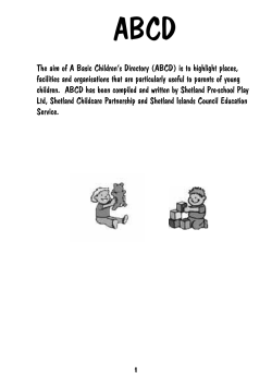 The aim of A Basic Children`s Directory (ABCD) is to highlight places