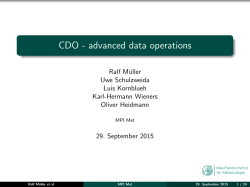 CDO - advanced data operations