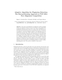Adaptive Algorithm for Plagiarism Detection: The Best