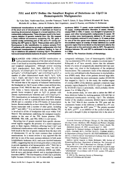 TEL and KIP1 Define the Smallest Region of Deletions