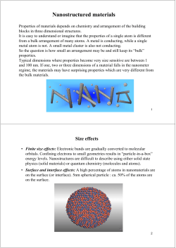 Nanostructured materials