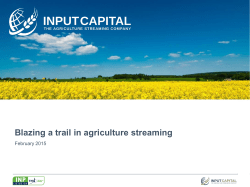 Blazing a trail in agriculture streaming