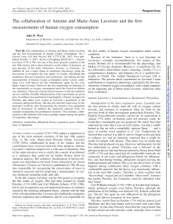 The collaboration of Antoine and Marie-Anne Lavoisier - AJP-Lung