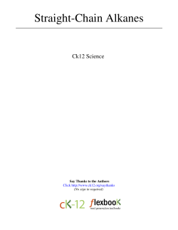 Straight-Chain Alkanes