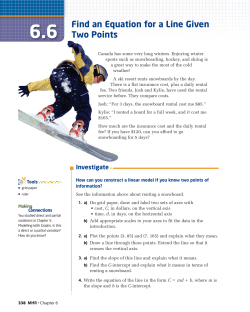 Find an Equation for a Line Given Two Points