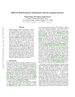 Bilateral Multi-Perspective Matching for Natural Language Sentences