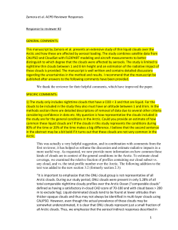 1 Zamora et al. ACPD Reviewer Responses Response to reviewer