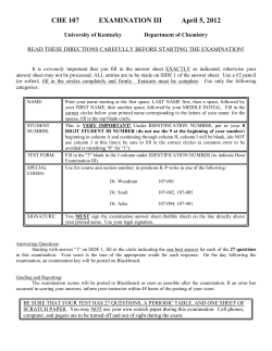Spring Exam 3 - Chemistry