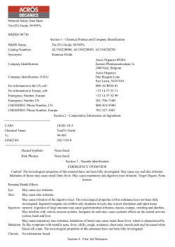 Material Safety Data Sheet Tin (IV) Oxide, 99.995% MSDS# 96730