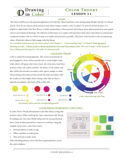 COLOR For a detailed explanation of color theory