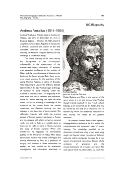 Andreas Vesalius (1514-1564)
