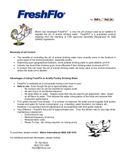 Mionix has developed FreshFlo&reg;, a very low pH product used as an