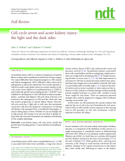 Full Review Cell-cycle arrest and acute kidney