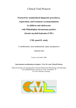 Clinical Trial Protocol CML-pae