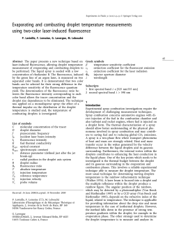 Evaporating and combusting droplet temperature measurements