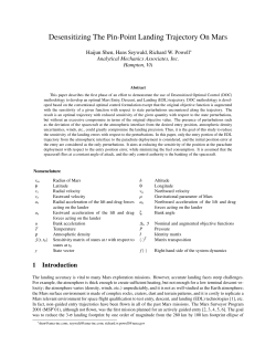Desensitizing The Pin-Point Landing Trajectory On Mars